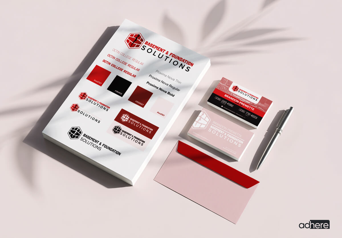A collection of custom print materials.